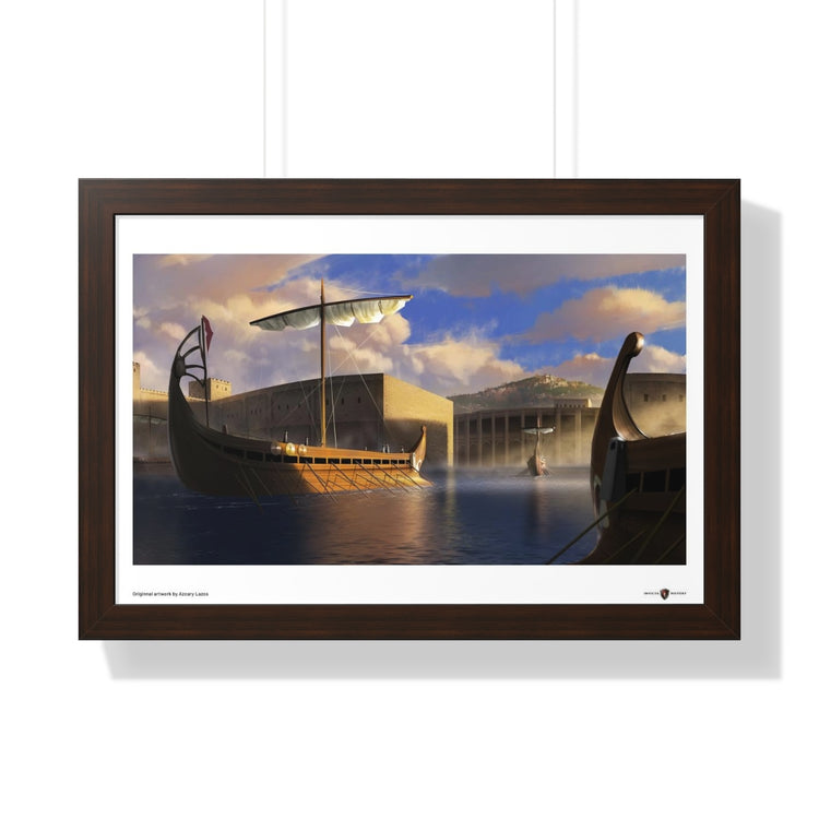 Carthage Harbour Sunset framed 24x16 poster / Invicta® Official Merch