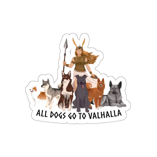 All Dogs Go To Valhalla Sticker