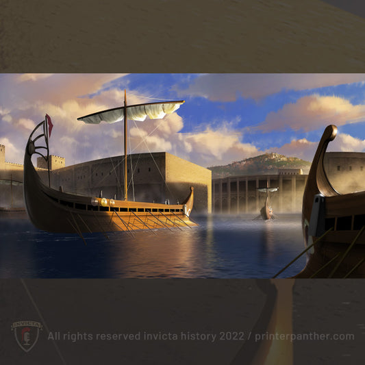 Carthage Harbour Sunset framed 24x16 poster / Invicta® Official Merch