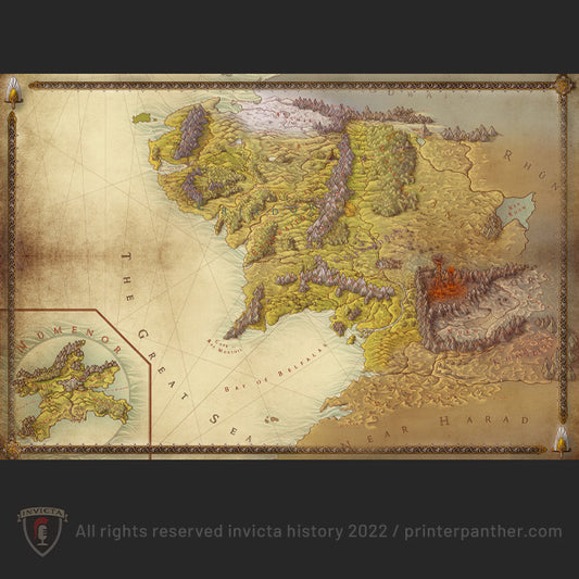 Middle Earth 2nd Age poster / 175gsm fine art paper / 30 x 20 inches