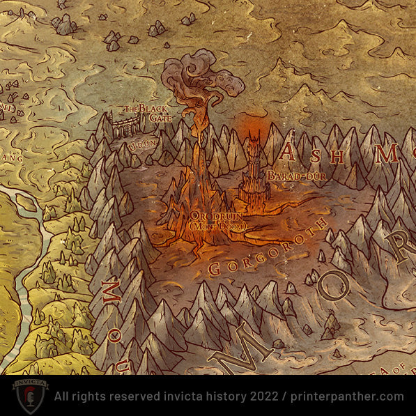Middle Earth 2nd Age poster / 175gsm fine art paper / 30 x 20 inches