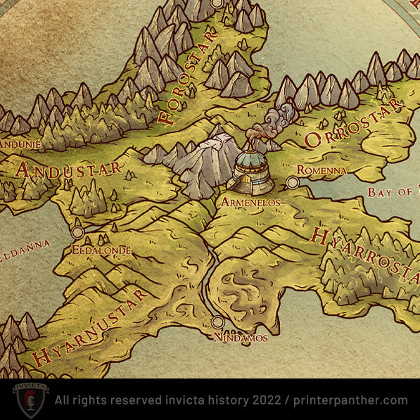 Middle Earth 2nd Age poster / Digital Download / 4200 x 3300 pixels