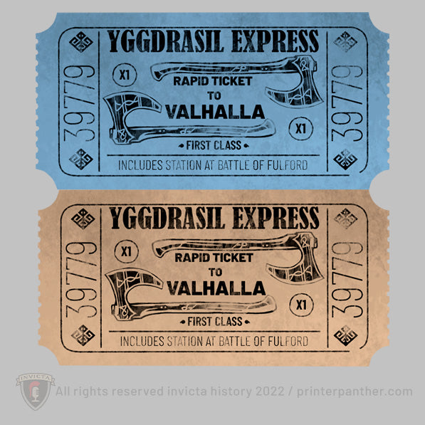 Ticket to Valhalla Double Sticker / Invicta® Official Merch