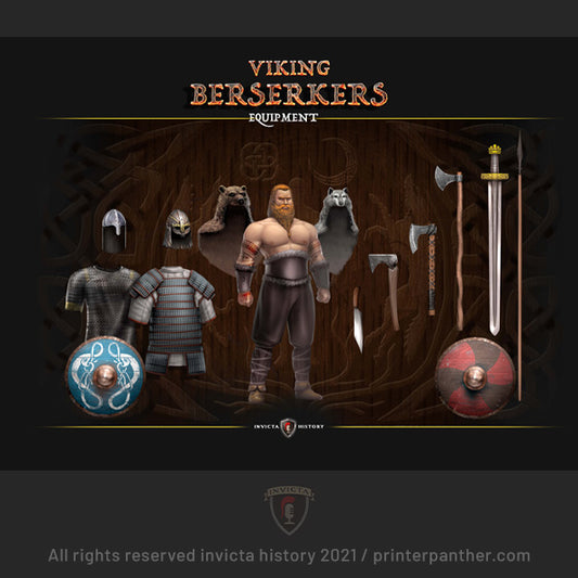 Viking Berserker Equipment / 24x18 POSTER / Invicta® Official Merch