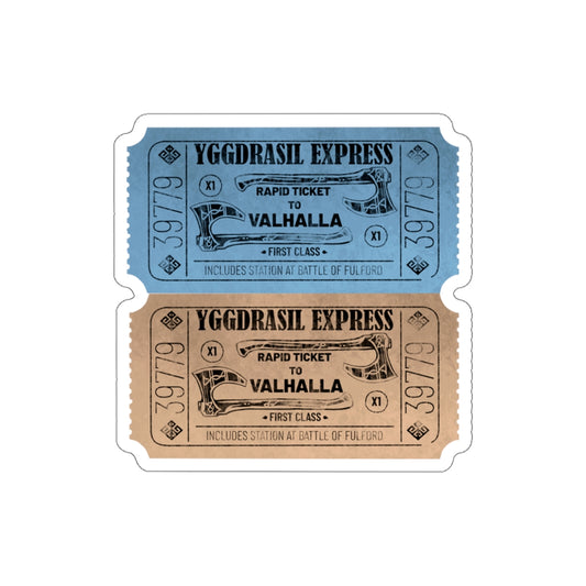 Ticket to Valhalla Double Sticker / Invicta® Official Merch