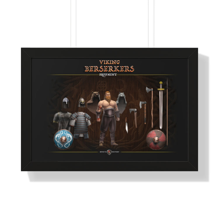 Viking Berserker Equipment framed 24x16 poster / Invicta® Official Merch