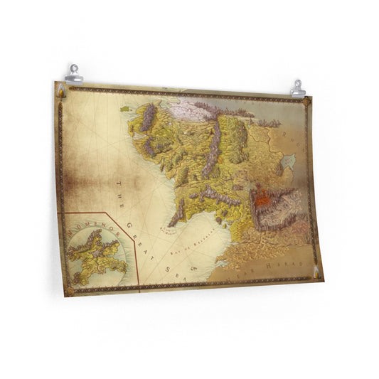 Middle Earth 2nd Age poster / 175gsm fine art paper / 30 x 20 inches