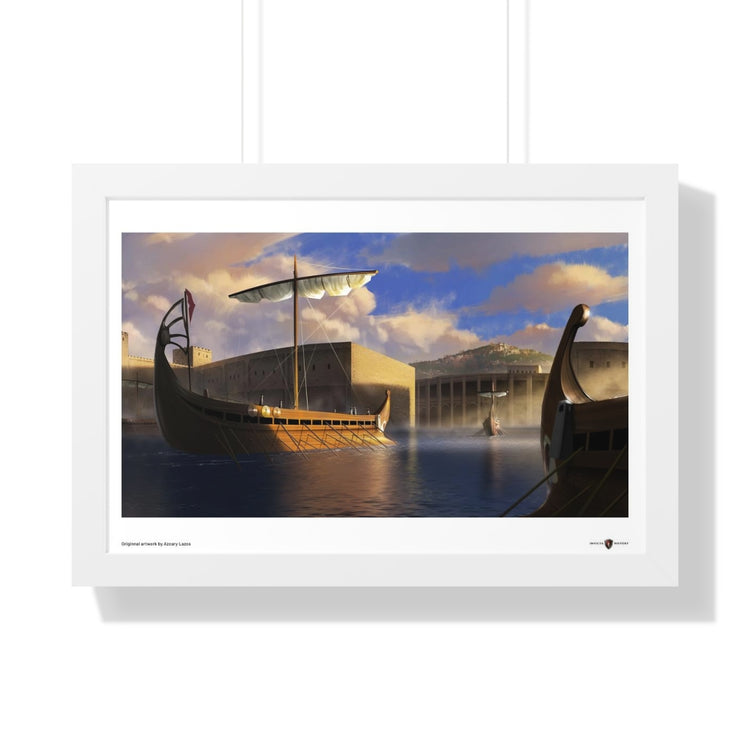 Carthage Harbour Sunset framed 24x16 poster / Invicta® Official Merch