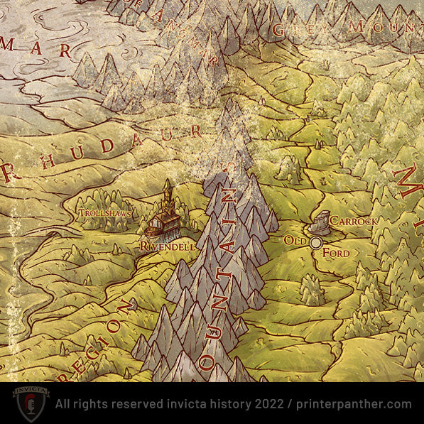 Middle Earth 2nd Age poster / 175gsm fine art paper / 30 x 20 inches