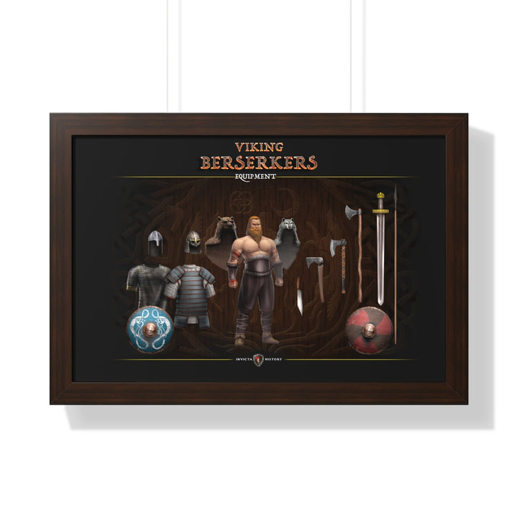 Viking Berserker Equipment framed 24x16 poster / Invicta® Official Merch