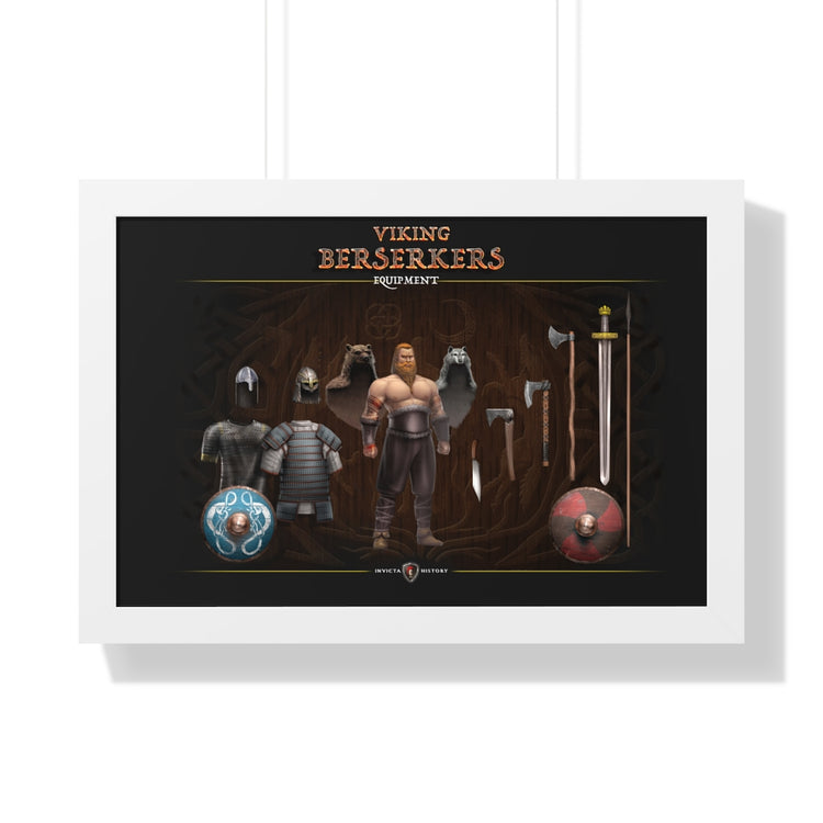 Viking Berserker Equipment framed 24x16 poster / Invicta® Official Merch
